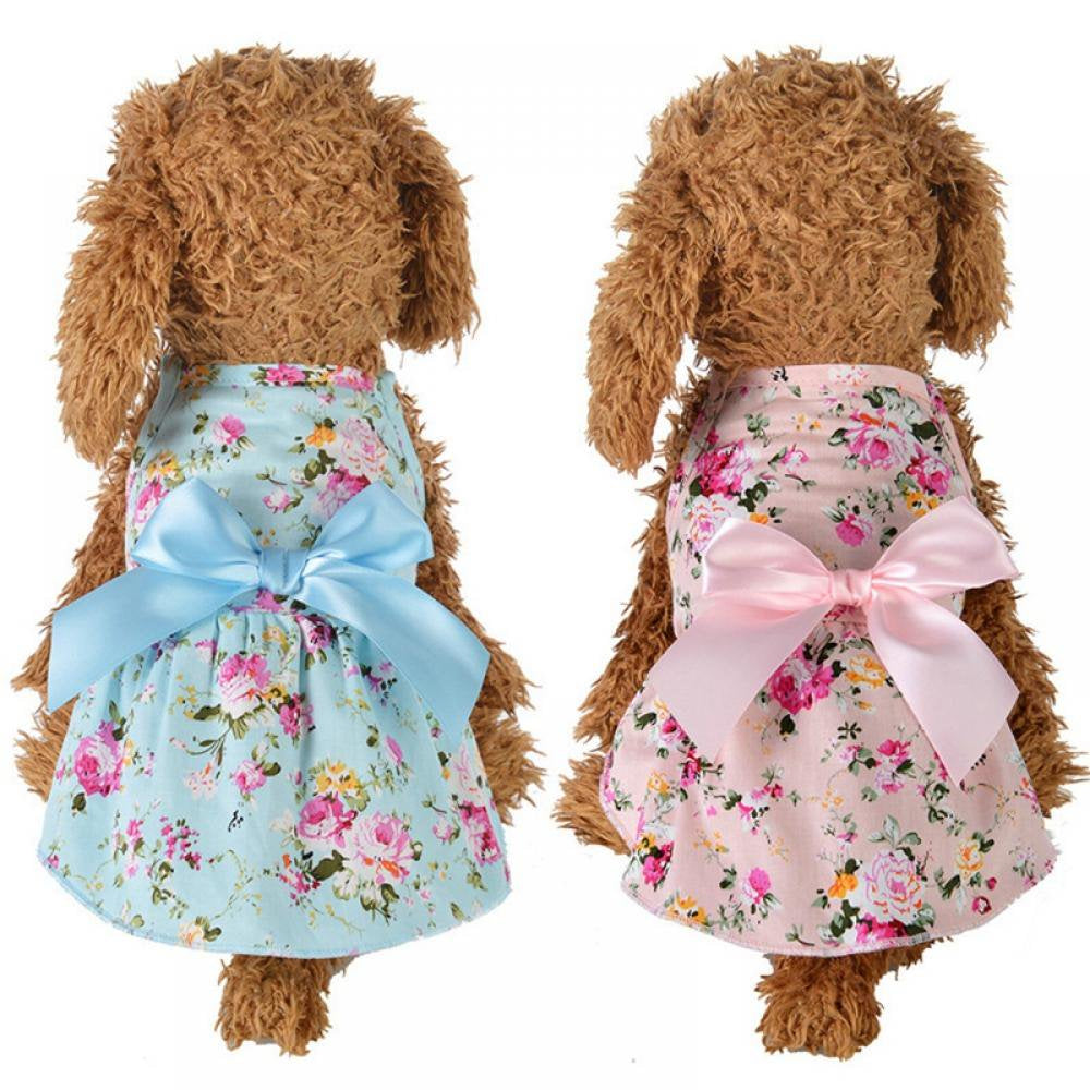 Forzero Puppy Face Dog Dress Summer Pet Tutu for Small or Medium Dogs Puppy Clothes Girl Dog Princess Skirt Outfits Cat Lace Apparel Animals & Pet Supplies > Pet Supplies > Cat Supplies > Cat Apparel Forzero M Pink 