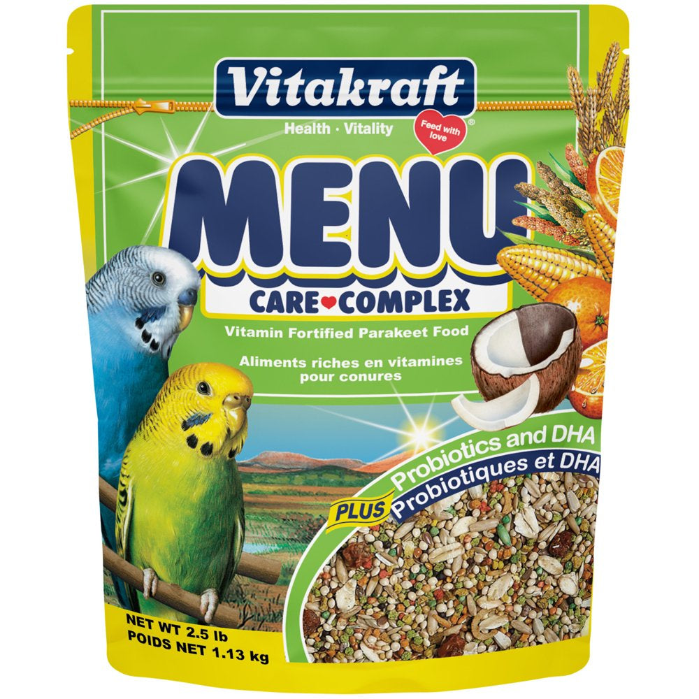 Vitakraft Menu Premium Parakeet Food - Vitamin-Fortified - Daily Pet Bird Food Animals & Pet Supplies > Pet Supplies > Bird Supplies > Bird Food Vitakraft Sun Seed   