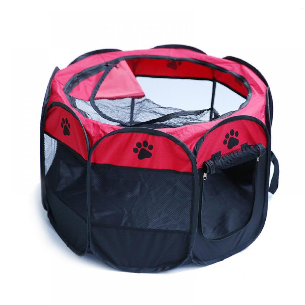 Portable Collapsible Octagonal Pet Tent Dog House Outdoor Breathable Tent Kennel Fence for Large Dogs Animals & Pet Supplies > Pet Supplies > Dog Supplies > Dog Houses Popvcly   