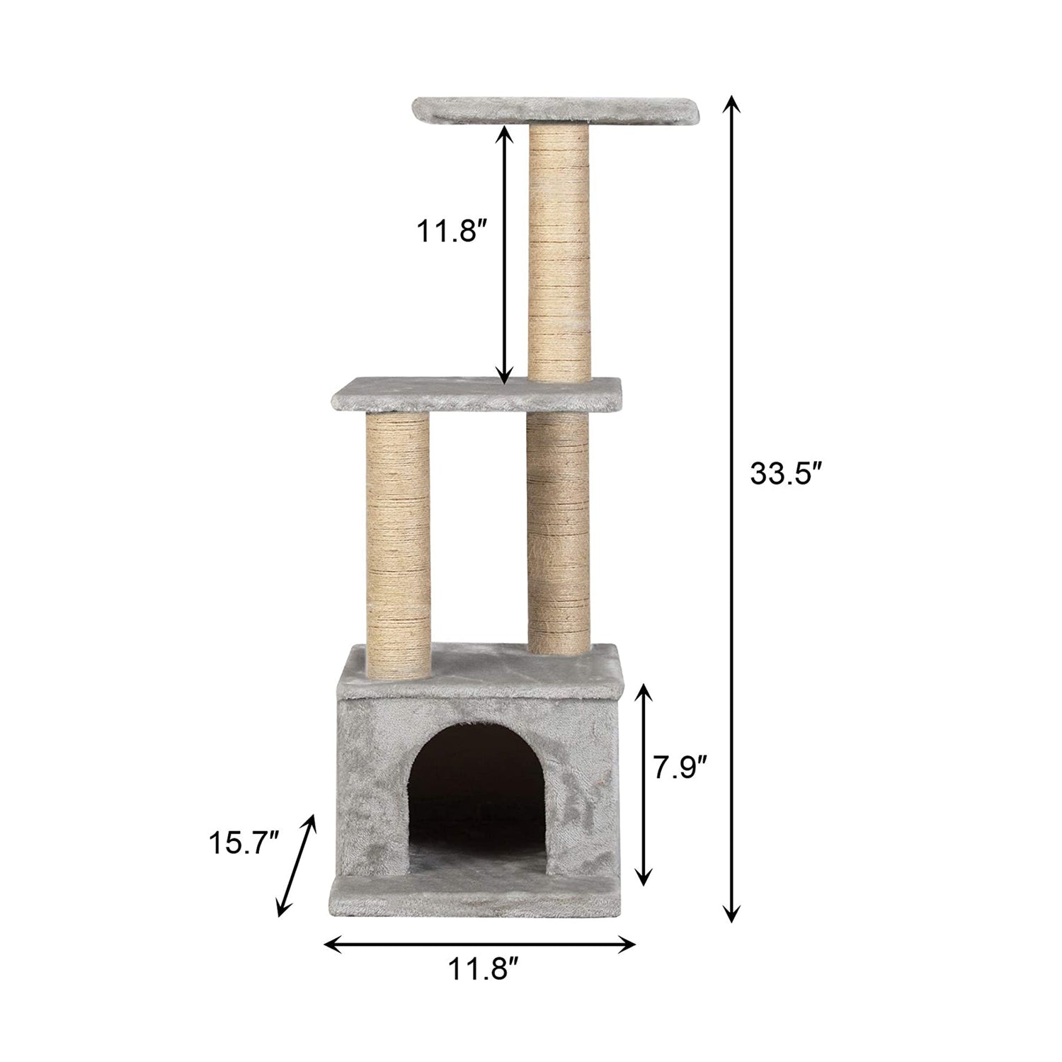 KARMAS PRODUCT Cat Tree Condo Pet Furniture Multi-Level Kitten Activity Tower Play House with Sisal Scratching Posts Perch