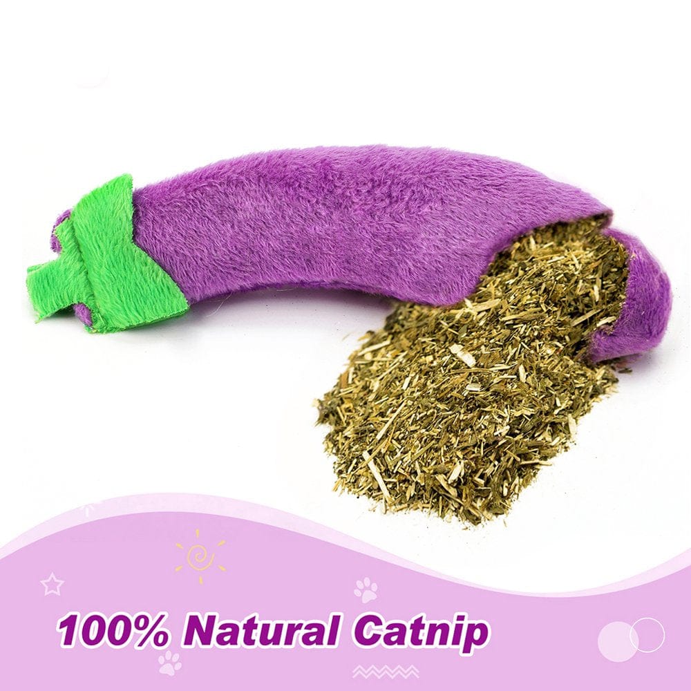 4PCS Cat Toy Carrot Eggplant Pepper Catnip Toy Cat Chew Toy Pet Biting Toy Animals & Pet Supplies > Pet Supplies > Cat Supplies > Cat Toys Legendog   