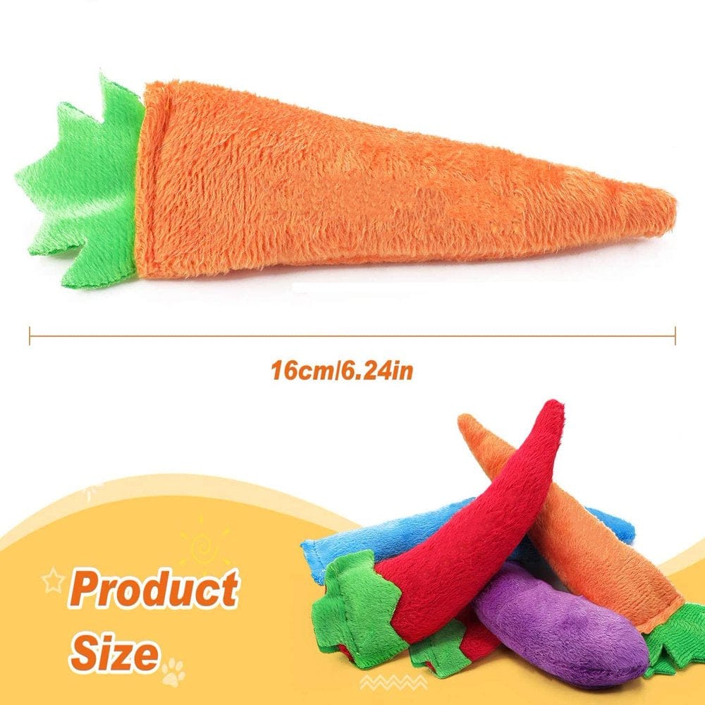 4PCS Cat Toy Carrot Eggplant Pepper Catnip Toy Cat Chew Toy Pet Biting Toy Animals & Pet Supplies > Pet Supplies > Cat Supplies > Cat Toys Legendog   