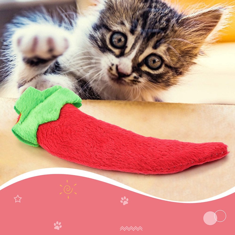 4PCS Cat Toy Carrot Eggplant Pepper Catnip Toy Cat Chew Toy Pet Biting Toy Animals & Pet Supplies > Pet Supplies > Cat Supplies > Cat Toys Legendog   