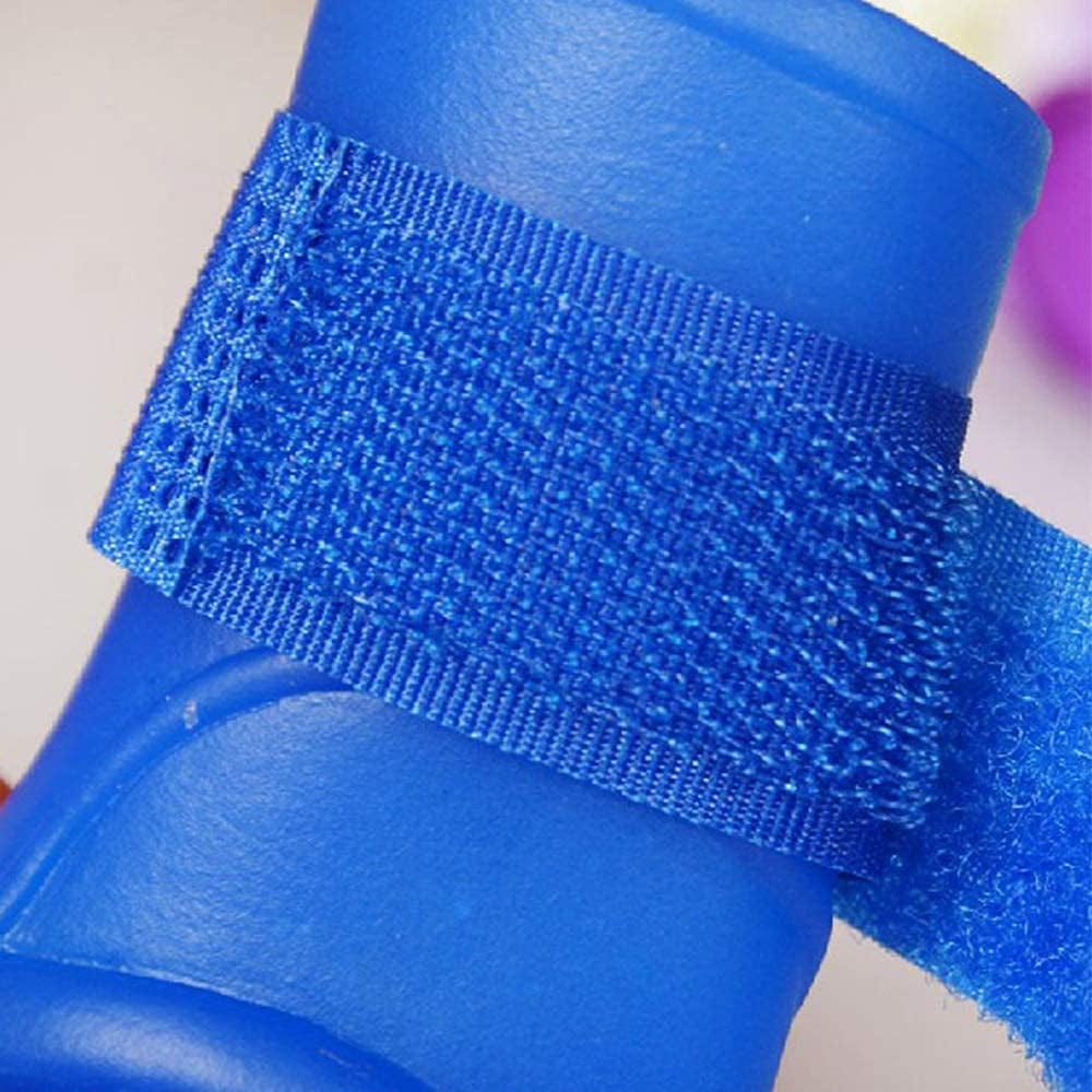 4PCS Dog Rain Boots Soft Silicone Anti-Slip Waterproof Candy Jelly Wear Resistant Dog Puppy Shoes for Chihuahua Dog Poodle Corgi Small Pet Small Puppy in Winter Rainy Days (Blue) Animals & Pet Supplies > Pet Supplies > Dog Supplies > Dog Apparel JATOBO   