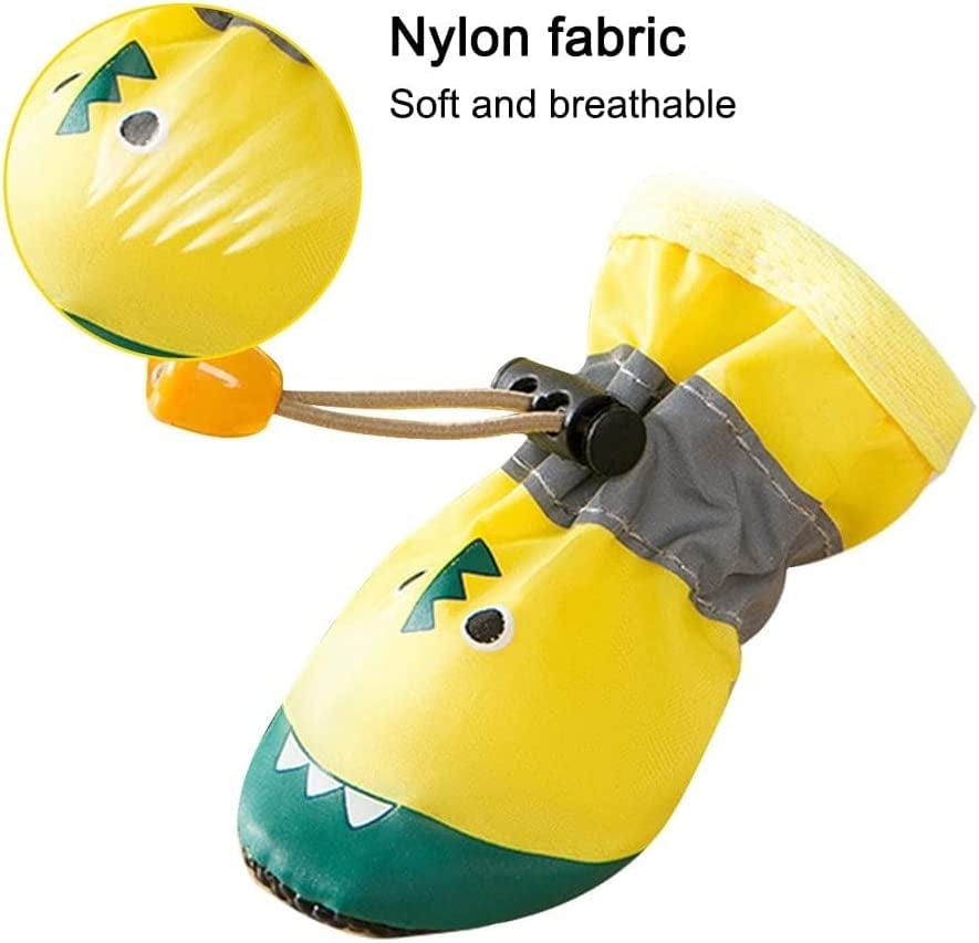 4Pcs Dog Shoes for All Seasons, Pet Boots Non-Slip Paw Protector with Reflective Straps for Small Medium Dogs Indoor & Outdoor Wear Animals & Pet Supplies > Pet Supplies > Dog Supplies > Dog Apparel DONGKER   