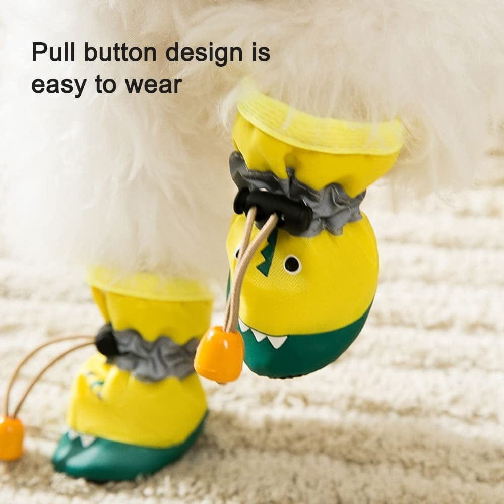 4Pcs Dog Shoes for All Seasons, Pet Boots Non-Slip Paw Protector with Reflective Straps for Small Medium Dogs Indoor & Outdoor Wear Animals & Pet Supplies > Pet Supplies > Dog Supplies > Dog Apparel DONGKER   