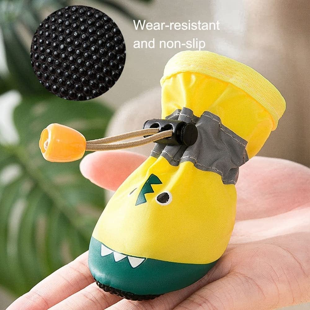 4Pcs Dog Shoes for All Seasons, Pet Boots Non-Slip Paw Protector with Reflective Straps for Small Medium Dogs Indoor & Outdoor Wear Animals & Pet Supplies > Pet Supplies > Dog Supplies > Dog Apparel DONGKER   