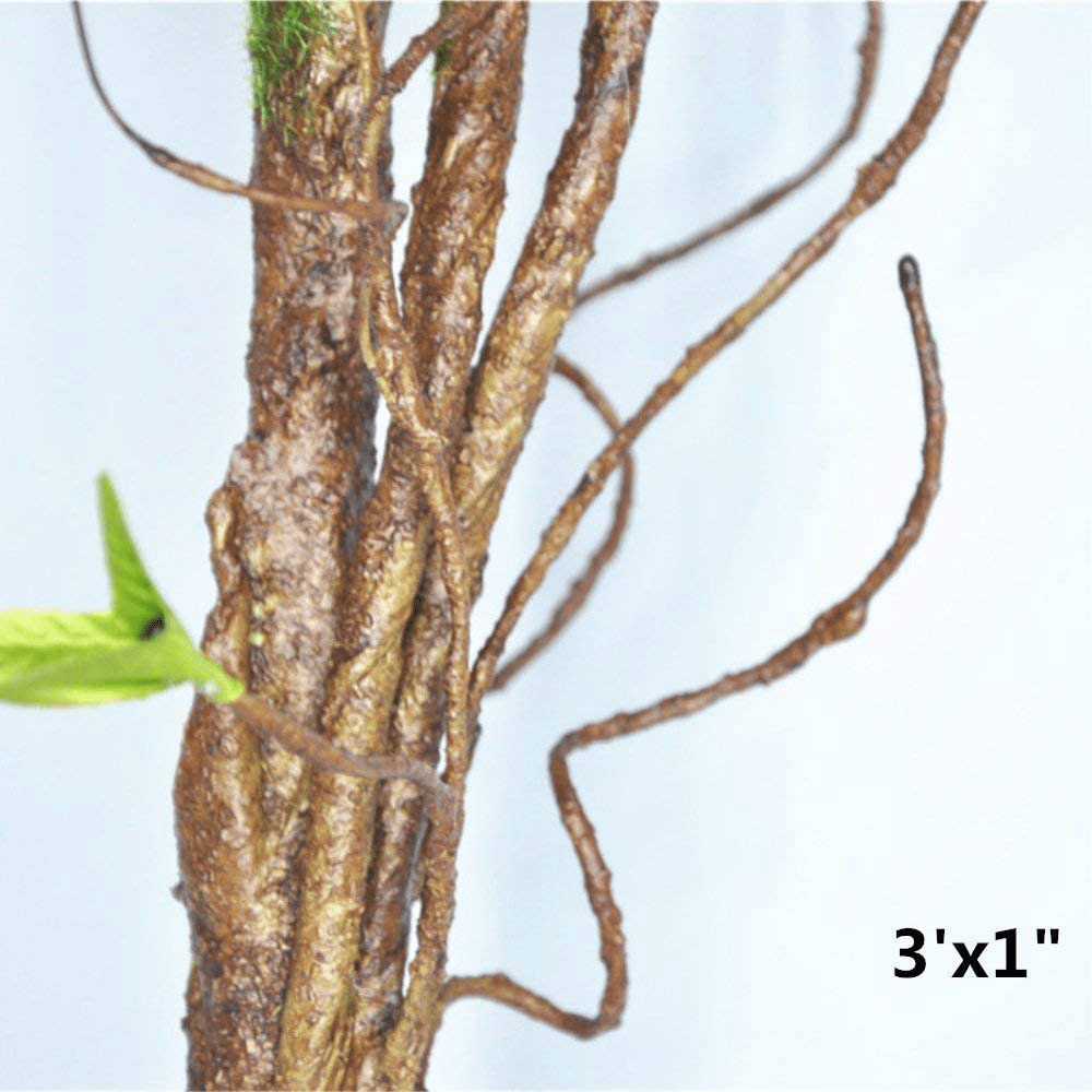 4Pcs Flexible Bend-A-Branch Jungle Vines Terrarium Leaves Lizard Gecko Habitat Tank Decor for Frogs, Snakes and More Reptiles Animals & Pet Supplies > Pet Supplies > Reptile & Amphibian Supplies > Reptile & Amphibian Habitat Accessories Hamiledyi   