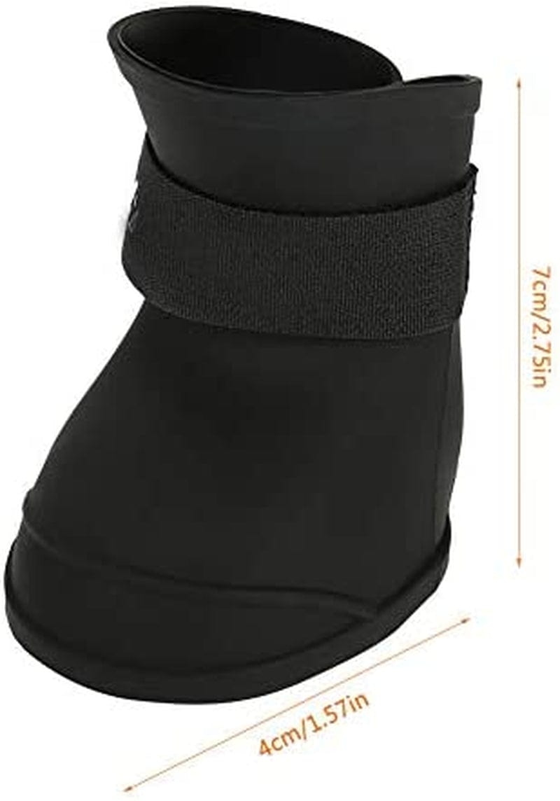 4Pcs Pet Dog Waterproof Boots Indoor Anti-Slip Protective Rain Shoes All Weather Comfortable for Dog Cat Outdoor Foot Protect(M-Black) Animals & Pet Supplies > Pet Supplies > Dog Supplies > Dog Apparel Pssopp   