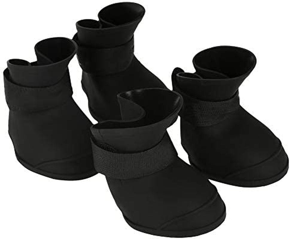 4Pcs Pet Dog Waterproof Boots Indoor Anti-Slip Protective Rain Shoes All Weather Comfortable for Dog Cat Outdoor Foot Protect(M-Black) Animals & Pet Supplies > Pet Supplies > Dog Supplies > Dog Apparel Pssopp   
