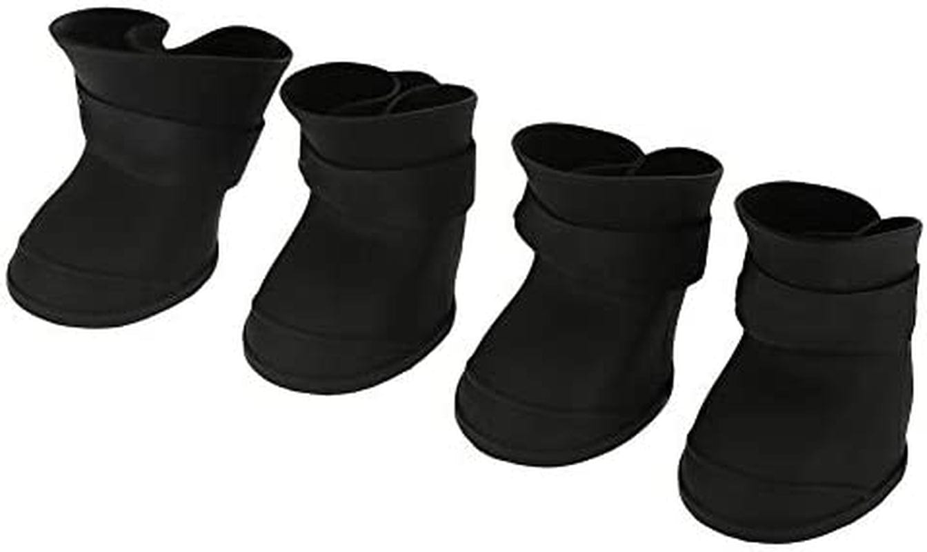 4Pcs Pet Dog Waterproof Boots Indoor Anti-Slip Protective Rain Shoes All Weather Comfortable for Dog Cat Outdoor Foot Protect(M-Black) Animals & Pet Supplies > Pet Supplies > Dog Supplies > Dog Apparel Pssopp   