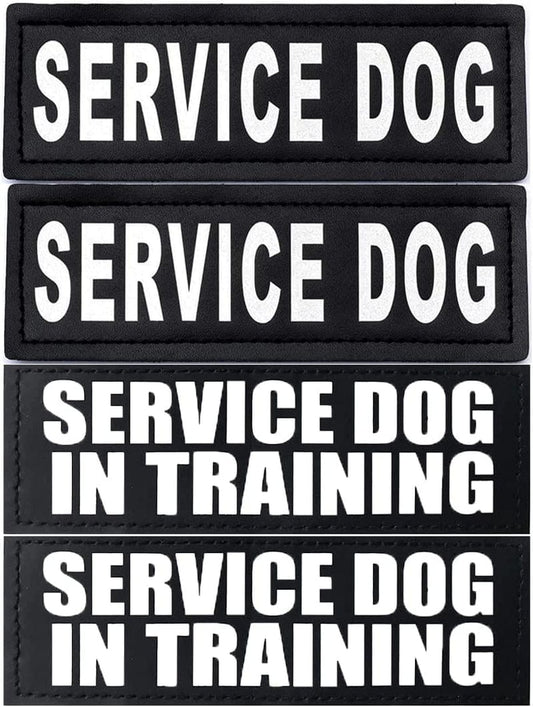 4Pcs Service Dog Patch 6" X 2" - Service Dog in Training/Service Dog Patches,Clear Pattern & Velcro Dog Patches for Vest,Velcro Patches for Dog Harness,Dog Vest Patches Animals & Pet Supplies > Pet Supplies > Dog Supplies > Dog Apparel HAHII 4 PCS  