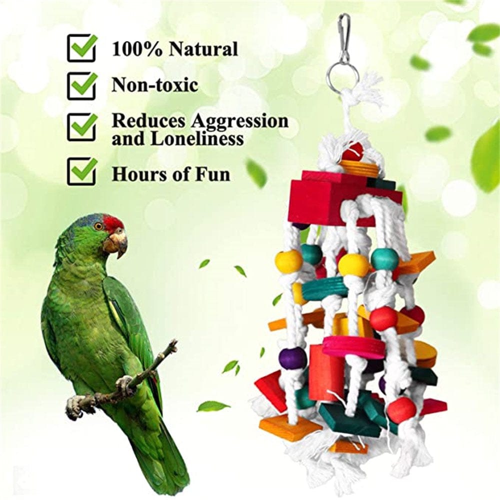 4Piece Parrot Toys, Gnawing Toys, Macaws, African Grey Parrots and Various Parrot Bird Cage Accessories, Parrot Cage Toys Animals & Pet Supplies > Pet Supplies > Bird Supplies > Bird Cage Accessories Laidan   