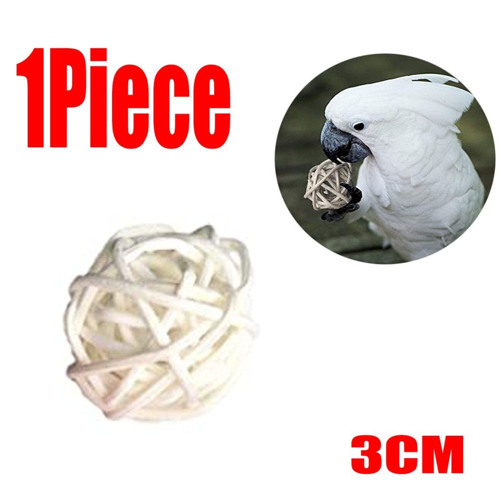 4Piece Parrot Toys, Gnawing Toys, Macaws, African Grey Parrots and Various Parrot Bird Cage Accessories, Parrot Cage Toys Animals & Pet Supplies > Pet Supplies > Bird Supplies > Bird Cage Accessories Laidan 1PC Ball  