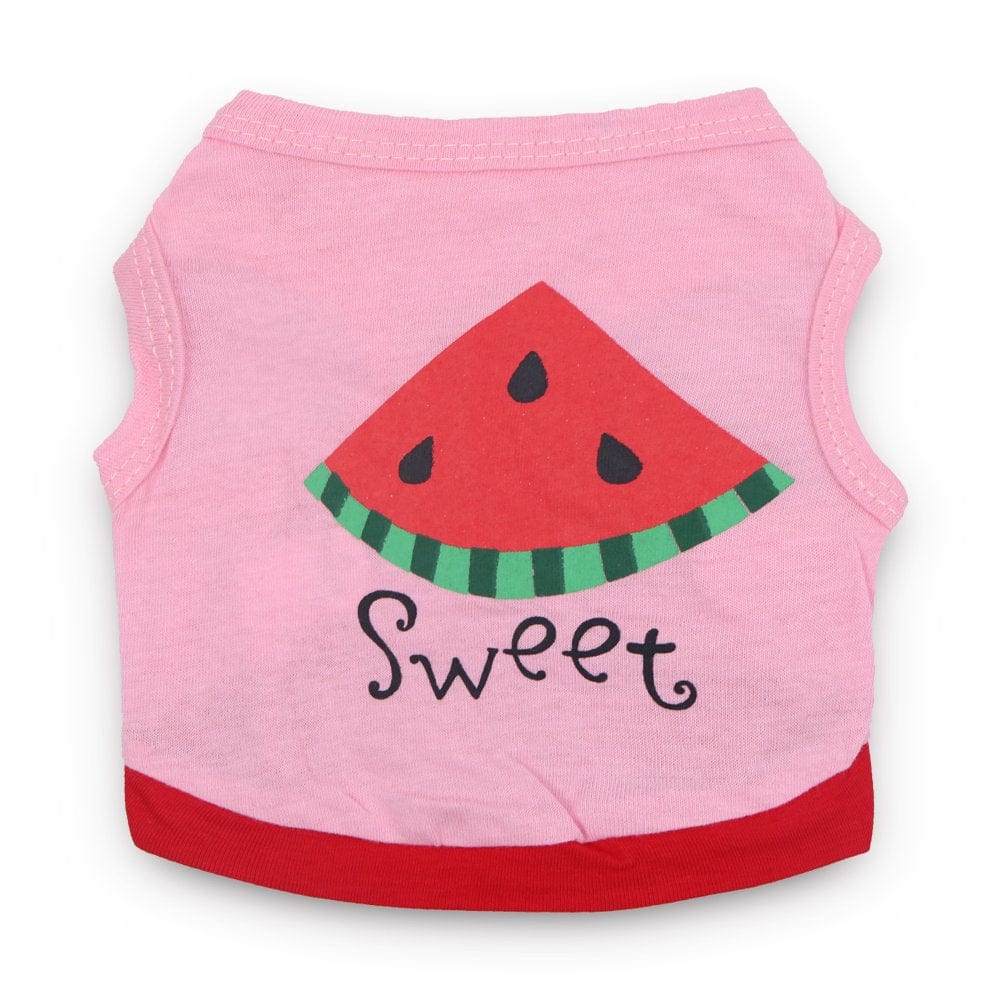 4Th of July Pet Shirt Girl Puppy Clothes Princess Dog T Shirt Cute Breathable Watermelon Dogs Tshirt Summer Vest Cat Apparel Animals & Pet Supplies > Pet Supplies > Cat Supplies > Cat Apparel Bq   