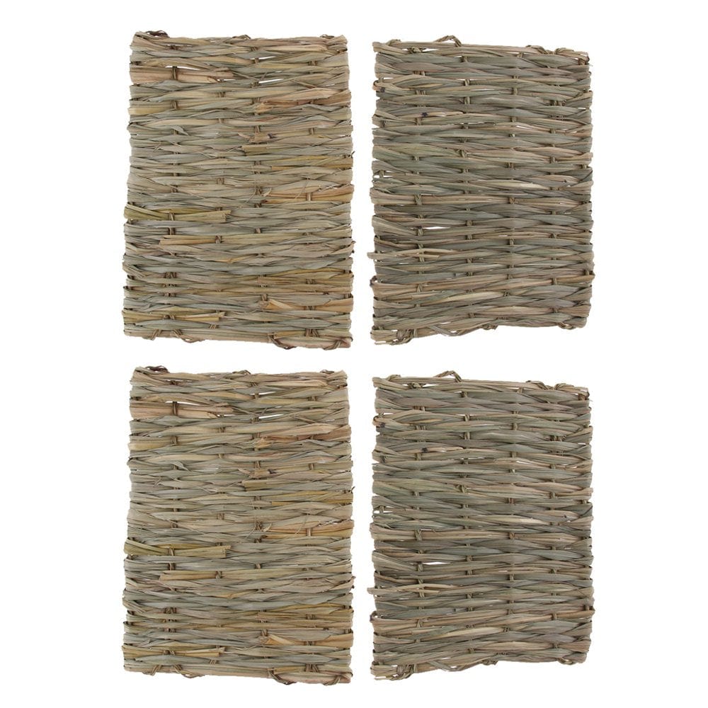 4X Small Animals Handmade Woven Straw Grass Nest Mat Pet Bedding Chew Toy Animals & Pet Supplies > Pet Supplies > Small Animal Supplies > Small Animal Bedding Baoblaze   