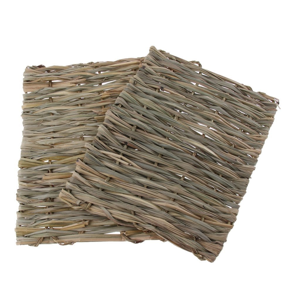 4X Small Animals Handmade Woven Straw Grass Nest Mat Pet Bedding Chew Toy Animals & Pet Supplies > Pet Supplies > Small Animal Supplies > Small Animal Bedding Baoblaze   