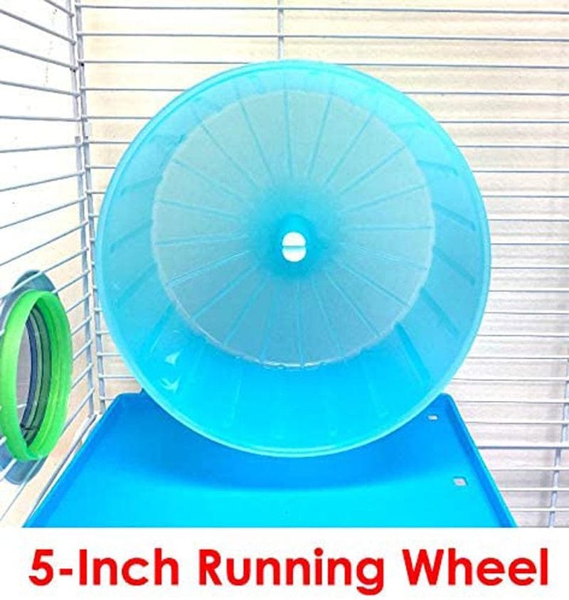 5-Multi Levels LARGE Hamster Cage Small Animal Gerbil Mouse Habitats Rat Home with Complete Set of Running Wheel, Water Bottle, Food Dishes & Interior Platforms and Ladder Animals & Pet Supplies > Pet Supplies > Small Animal Supplies > Small Animal Habitats & Cages Mcage   