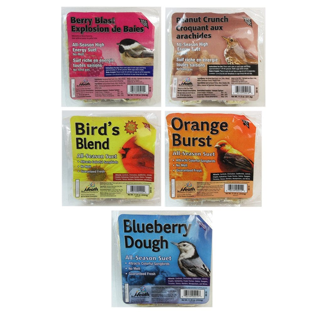 5 Pack All Season Suet Cake Bird Food Heath Outdoor Products Wild Treat 11.25 Oz Animals & Pet Supplies > Pet Supplies > Bird Supplies > Bird Treats JMK IIT   