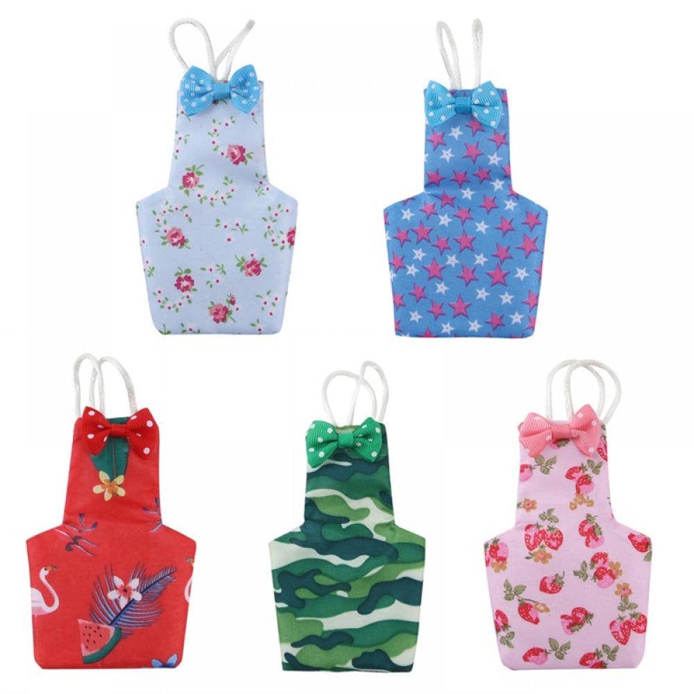 5 Pack Bird Diaper, Soft Birds Flight Suits with Leash Hole, Washable & Reusable Parrots Nappies with Bowtie Decor, Breathable Pet Pee Pads for Budgie Parakeet, Cockatoos(2 Sizes) Animals & Pet Supplies > Pet Supplies > Dog Supplies > Dog Diaper Pads & Liners TUOWEI M  