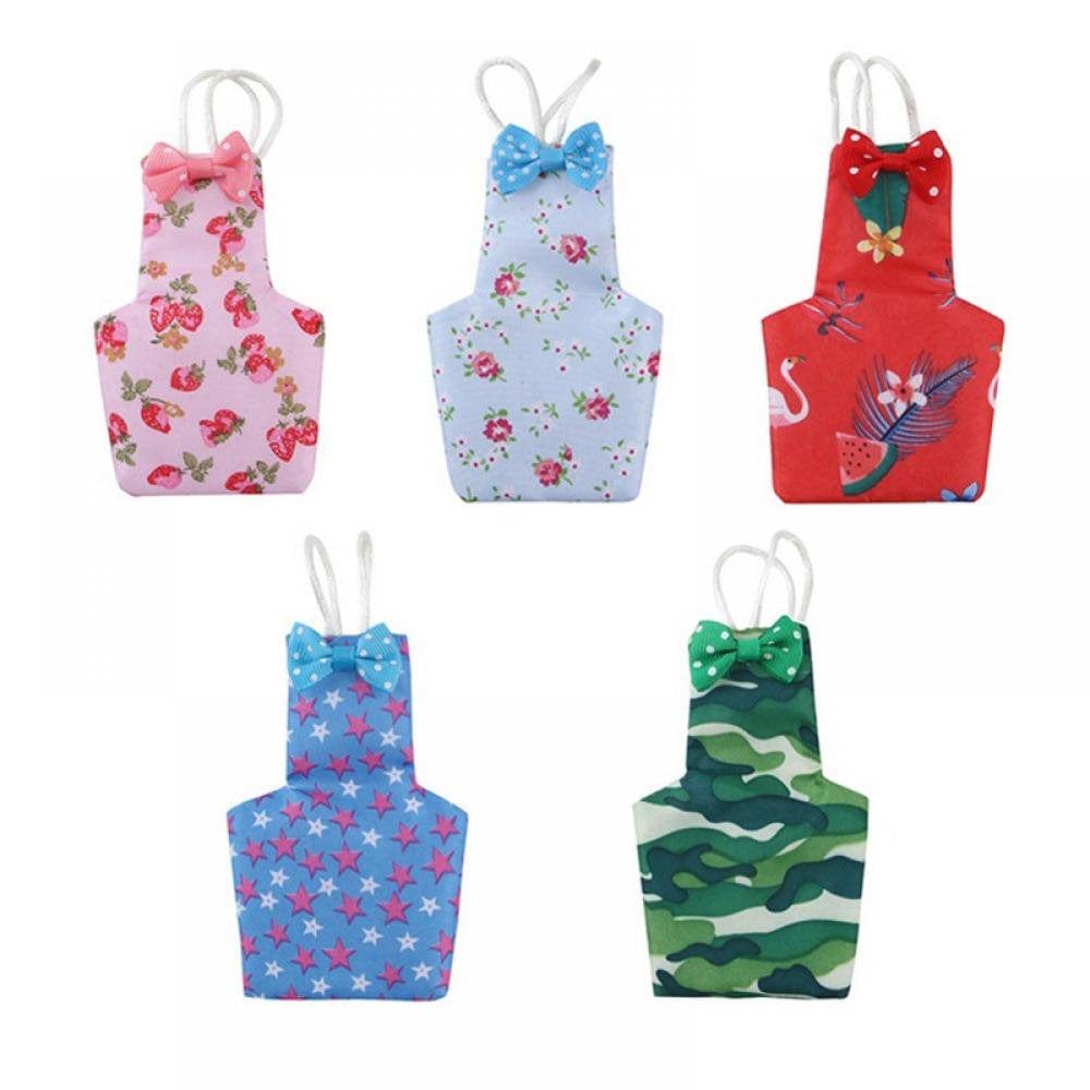 5 Pack Bird Diaper, Soft Birds Flight Suits with Leash Hole, Washable & Reusable Parrots Nappies with Bowtie Decor, Breathable Pet Pee Pads for Budgie Parakeet, Cockatoos(2 Sizes) Animals & Pet Supplies > Pet Supplies > Dog Supplies > Dog Diaper Pads & Liners TUOWEI   