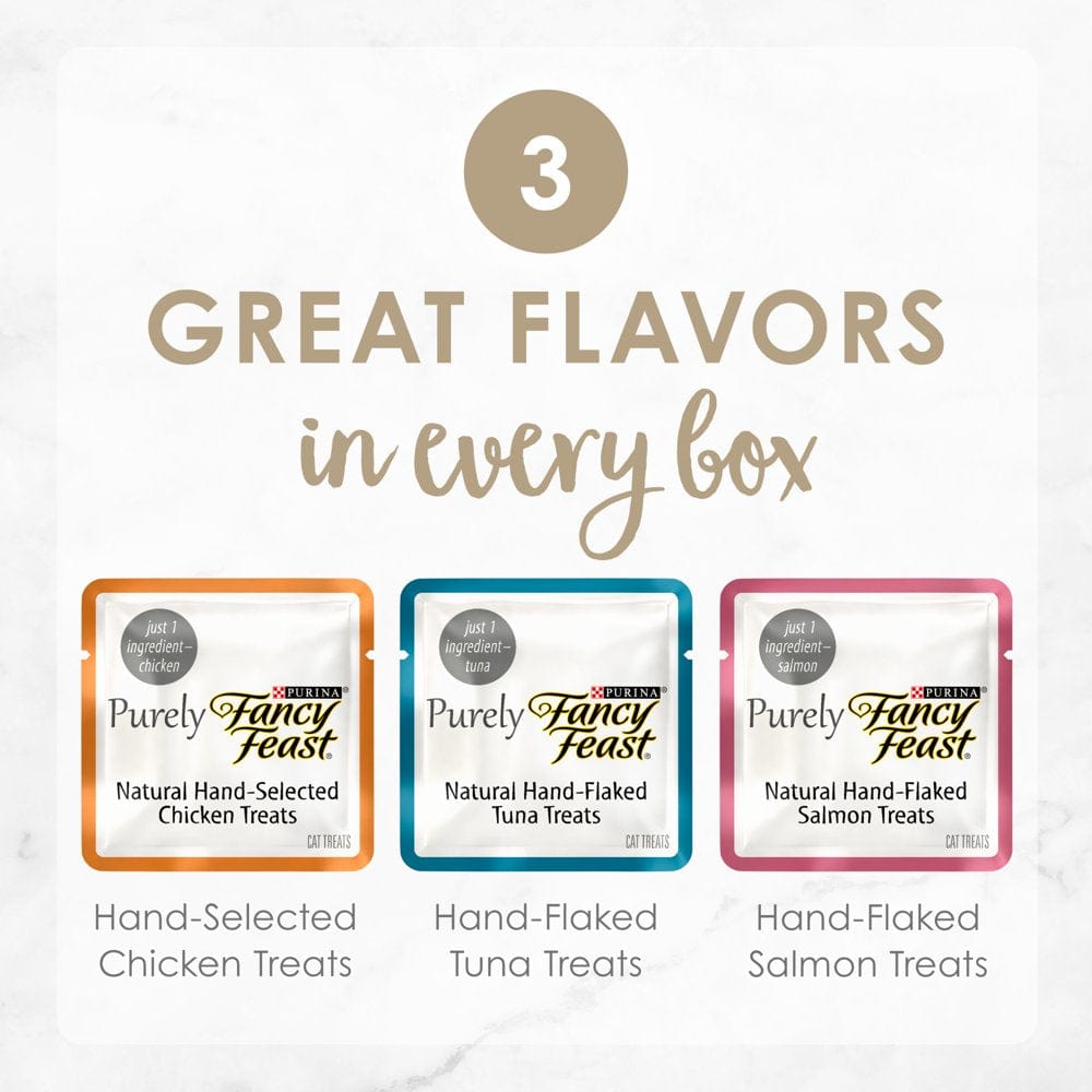 (5 Pack) Fancy Feast Natural Cat Treats Variety Pack, Purely Natural, 10 Ct. Pouches Animals & Pet Supplies > Pet Supplies > Cat Supplies > Cat Treats Nestlé Purina PetCare Company   