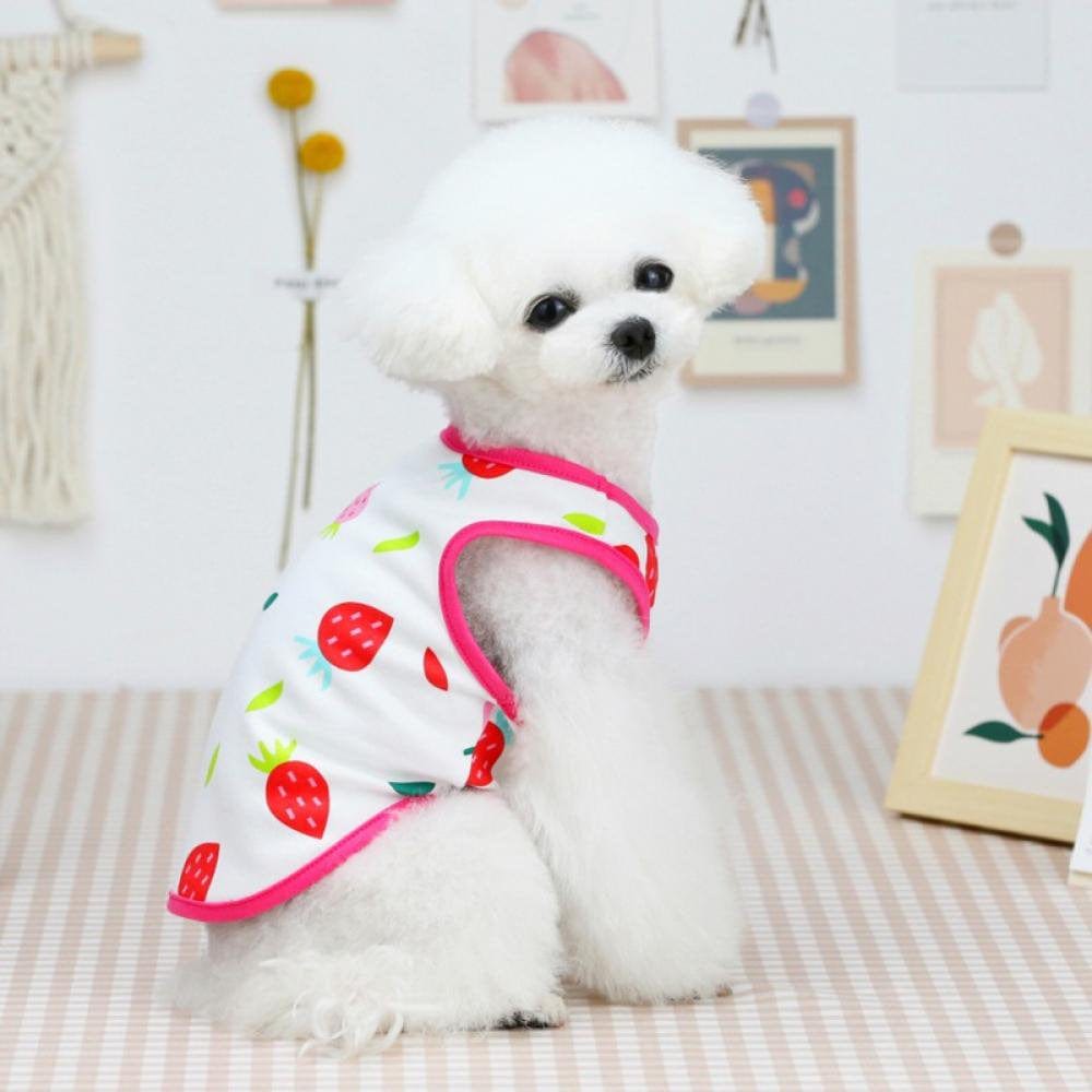 5 Pack Small Medium Dogs Shirts Breathable Dog T-Shirts Soft Tank Top Sleeveless Vest Dog Tee Shirt Dog Apparel Great for Summer Lemon Watermelon Strawberry Pattern Animals & Pet Supplies > Pet Supplies > Dog Supplies > Dog Apparel Amazing Fashion Decoration   