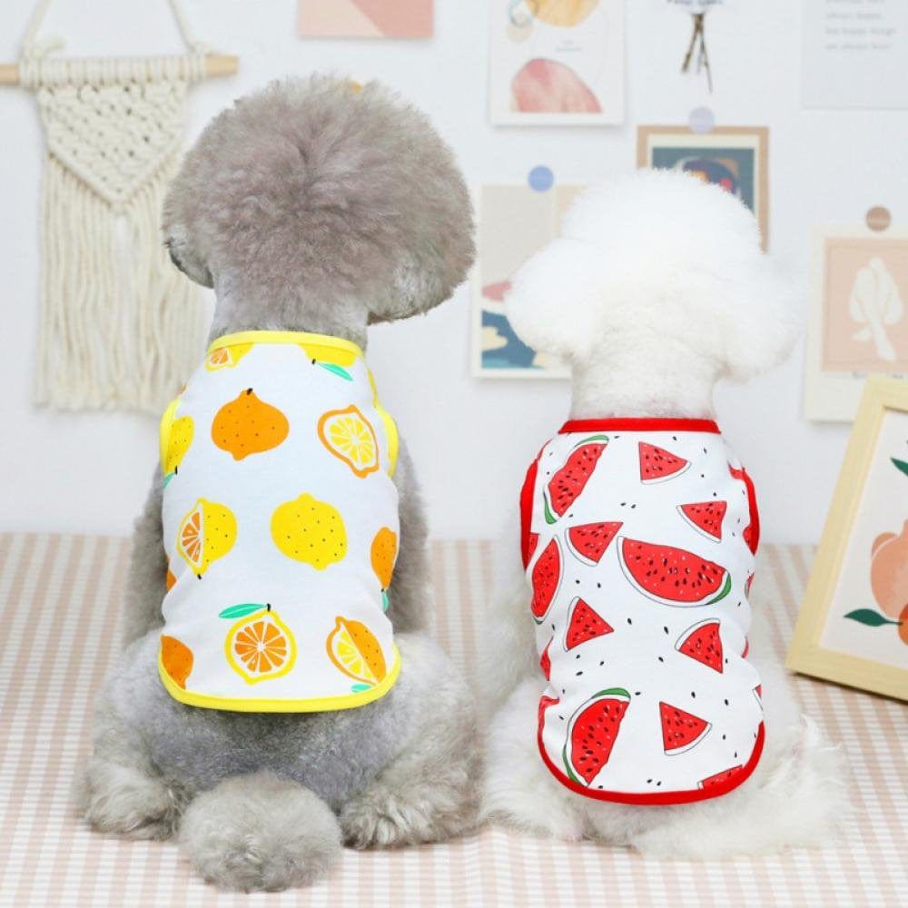 5 Pack Small Medium Dogs Shirts Breathable Dog T-Shirts Soft Tank Top Sleeveless Vest Dog Tee Shirt Dog Apparel Great for Summer Lemon Watermelon Strawberry Pattern Animals & Pet Supplies > Pet Supplies > Dog Supplies > Dog Apparel Amazing Fashion Decoration   