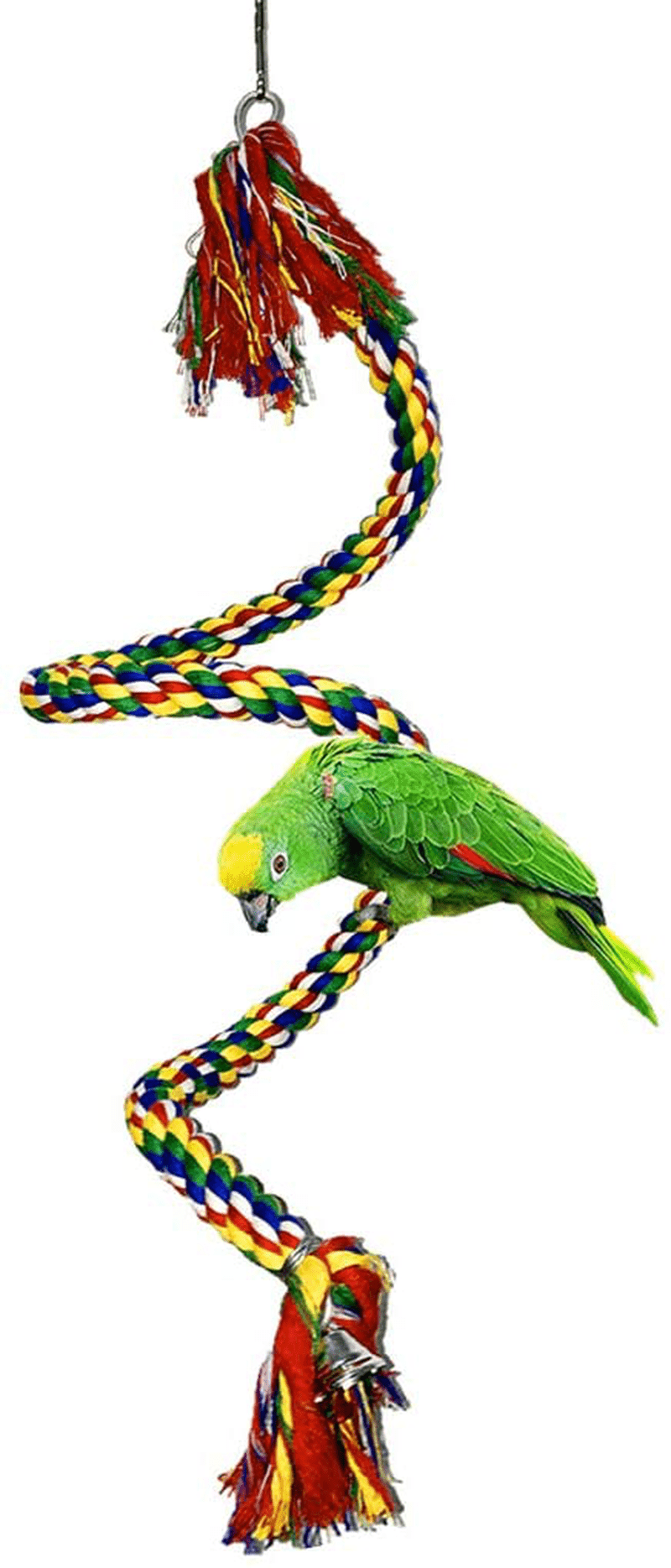 5 Pcs Bird Perches Cage Toys Hanging Bell Swing Chewing Toys Wooden Ladder Hammock for Small and Medium Parrot Birds, Cockatiels, Conures, Macaws, Finches Animals & Pet Supplies > Pet Supplies > Bird Supplies > Bird Ladders & Perches Antcher   