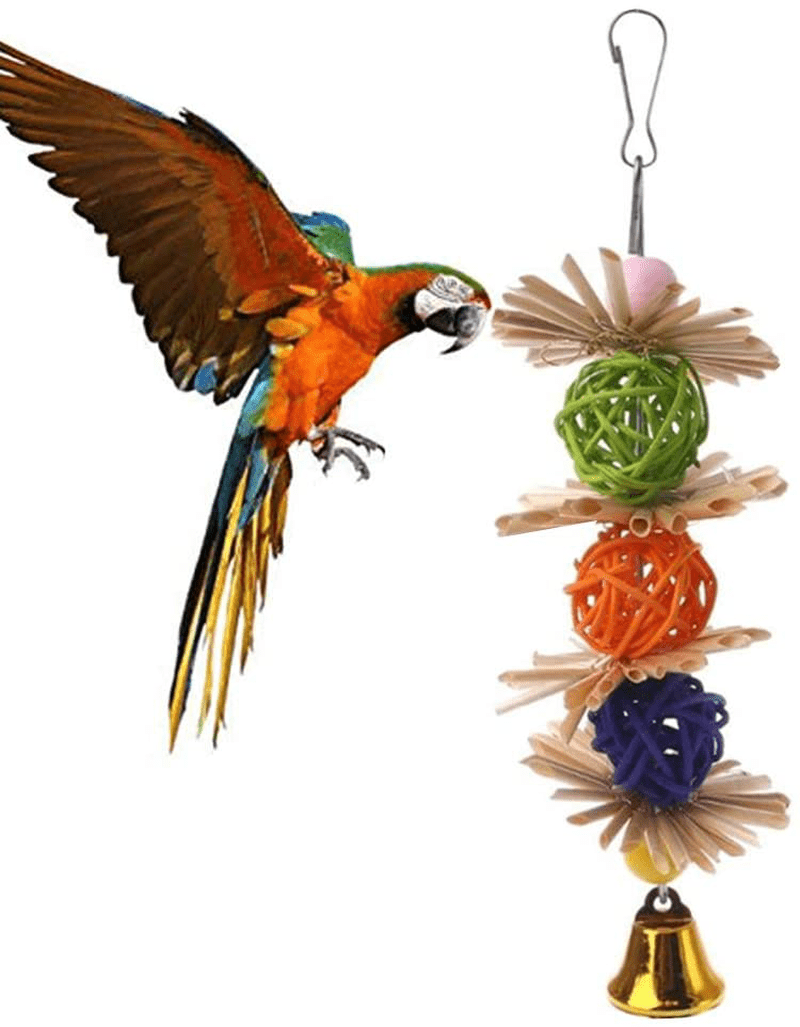 5 Pcs Bird Perches Cage Toys Hanging Bell Swing Chewing Toys Wooden Ladder Hammock for Small and Medium Parrot Birds, Cockatiels, Conures, Macaws, Finches Animals & Pet Supplies > Pet Supplies > Bird Supplies > Bird Ladders & Perches Antcher   