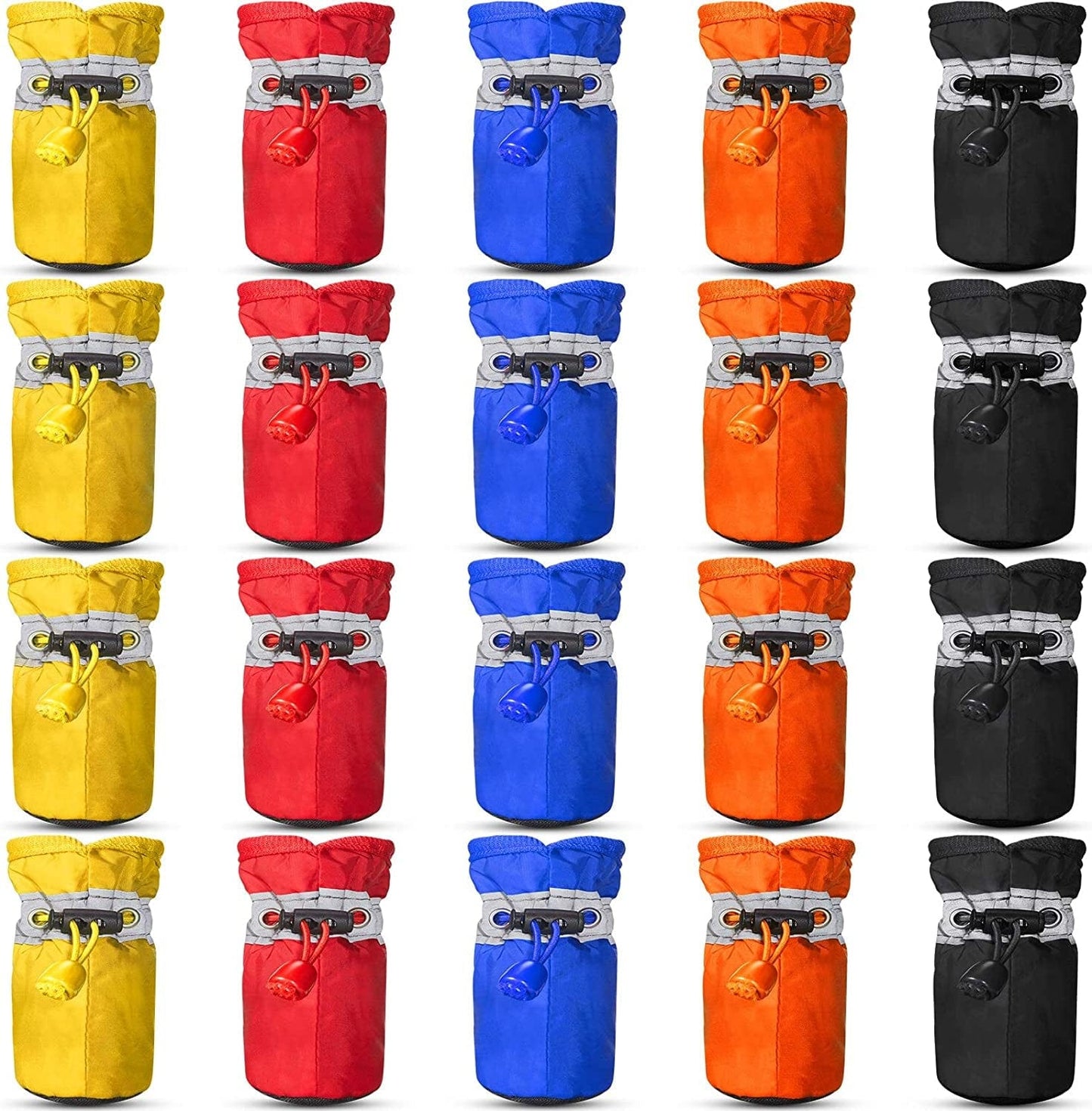 5 Sets 20 Pieces Dog Boots Paw Protectors Anti-Slip Dog Sock Shoes Waterproof Dog Boots with Adjustable Fastening Straps for Pets Dogs (Small Size) Animals & Pet Supplies > Pet Supplies > Dog Supplies > Dog Apparel Weewooday Medium Size  