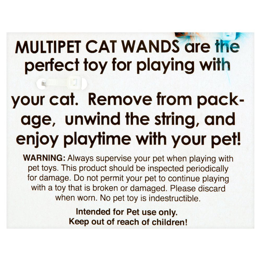 Multipet Interactive Feather Wand Cat Toy Animals & Pet Supplies > Pet Supplies > Cat Supplies > Cat Toys Multipet International Inc.   