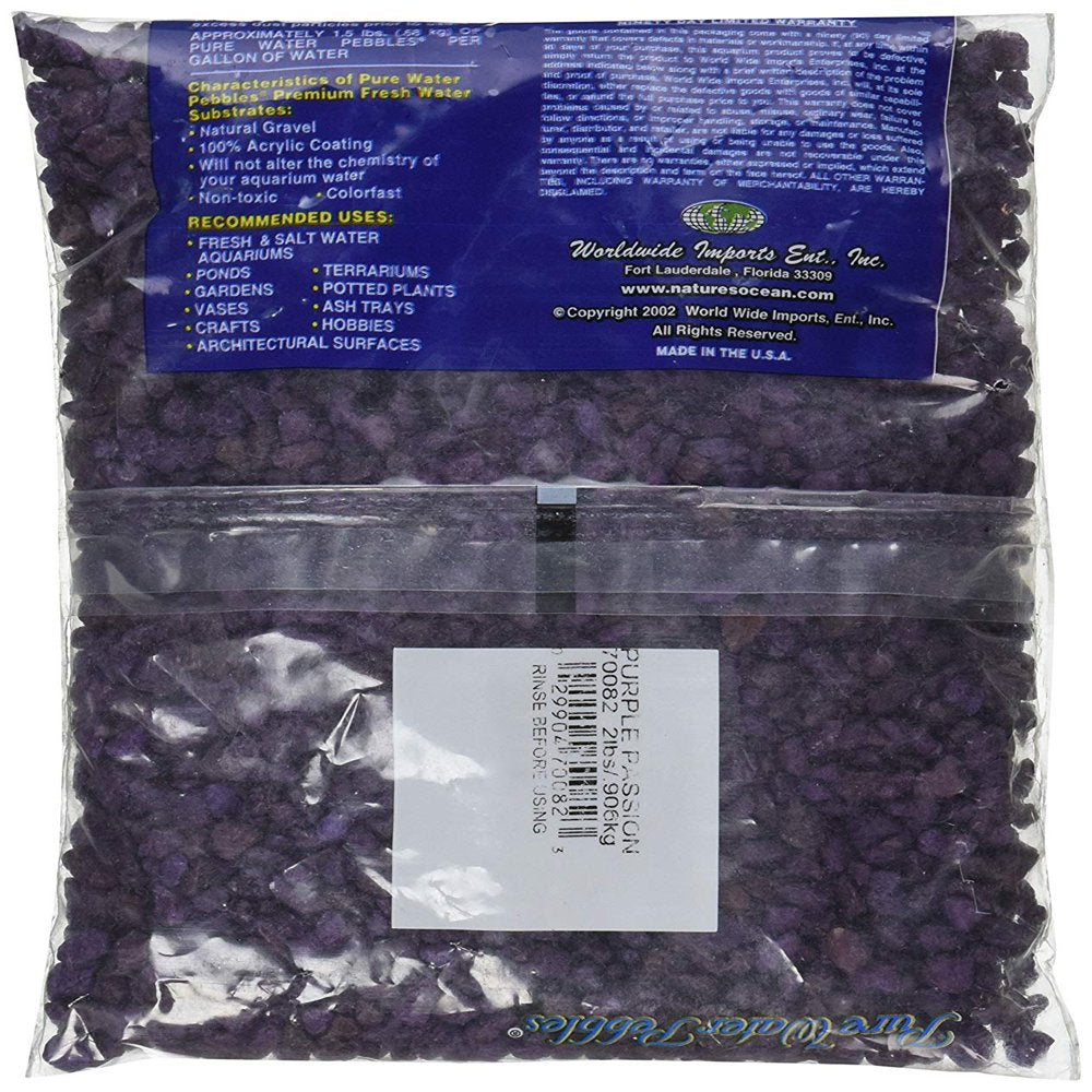 Aquarium Gravel, 2-Pound, Purple Passion, Pure Water Pebbles Premium Freshwater Substrates by Pure Water Pebbles Animals & Pet Supplies > Pet Supplies > Fish Supplies > Aquarium Gravel & Substrates Pure Water Pebbles   