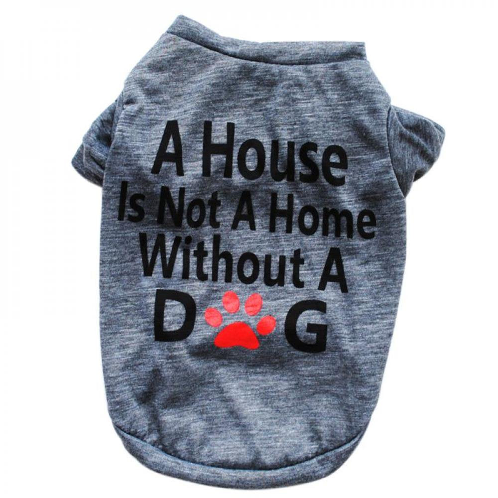 Promotion Clearance!Pet Puppy Summer Vest Small Dog Cat Dogs Clothing Cotton T Shirt Apparel Clothes Dog Shirt Pet Clothing Animals & Pet Supplies > Pet Supplies > Cat Supplies > Cat Apparel EleaEleanor S Dark gray 