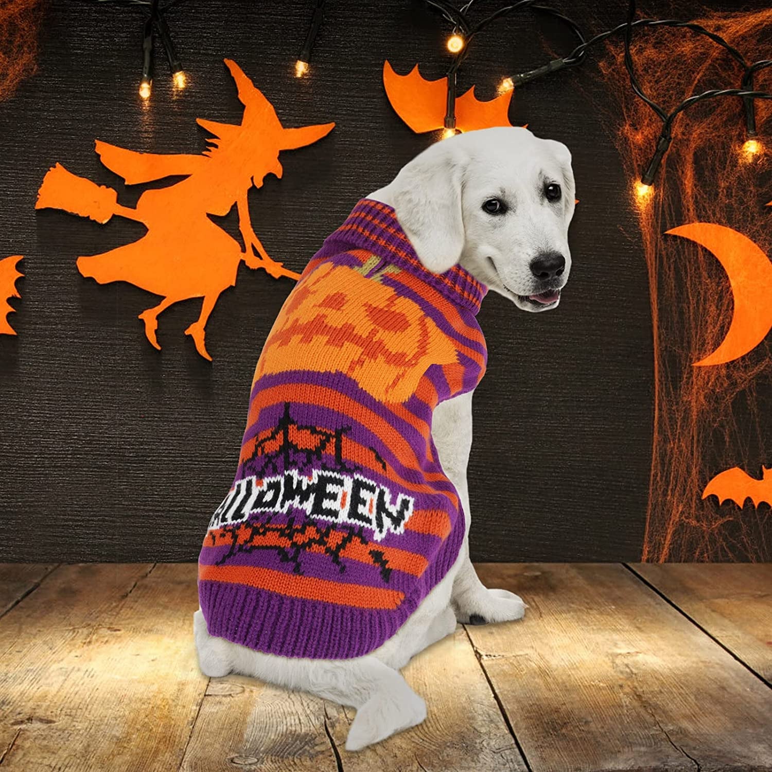 Rypet Halloween Pet Sweaters Dog Pullover Knitwear Dog Turtleneck Apparel for Small Medium Large Dog Animals & Pet Supplies > Pet Supplies > Dog Supplies > Dog Apparel Rypet   