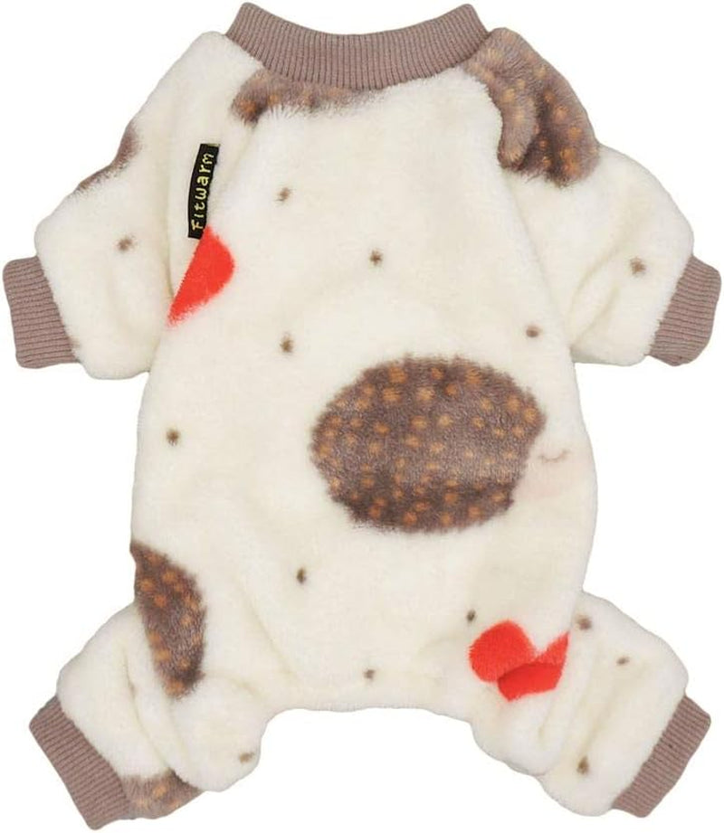 Fitwarm Glasses Reindeer Dog Christmas Outfit Holiday Dog Pajamas Thick Velvet Doggie Coat Puppy Winter Sweater Doggy Soft PJS Pet Cold Weather Clothes Cat Jumpsuits Black Large Animals & Pet Supplies > Pet Supplies > Dog Supplies > Dog Apparel Fitwarm Cream White XXL 