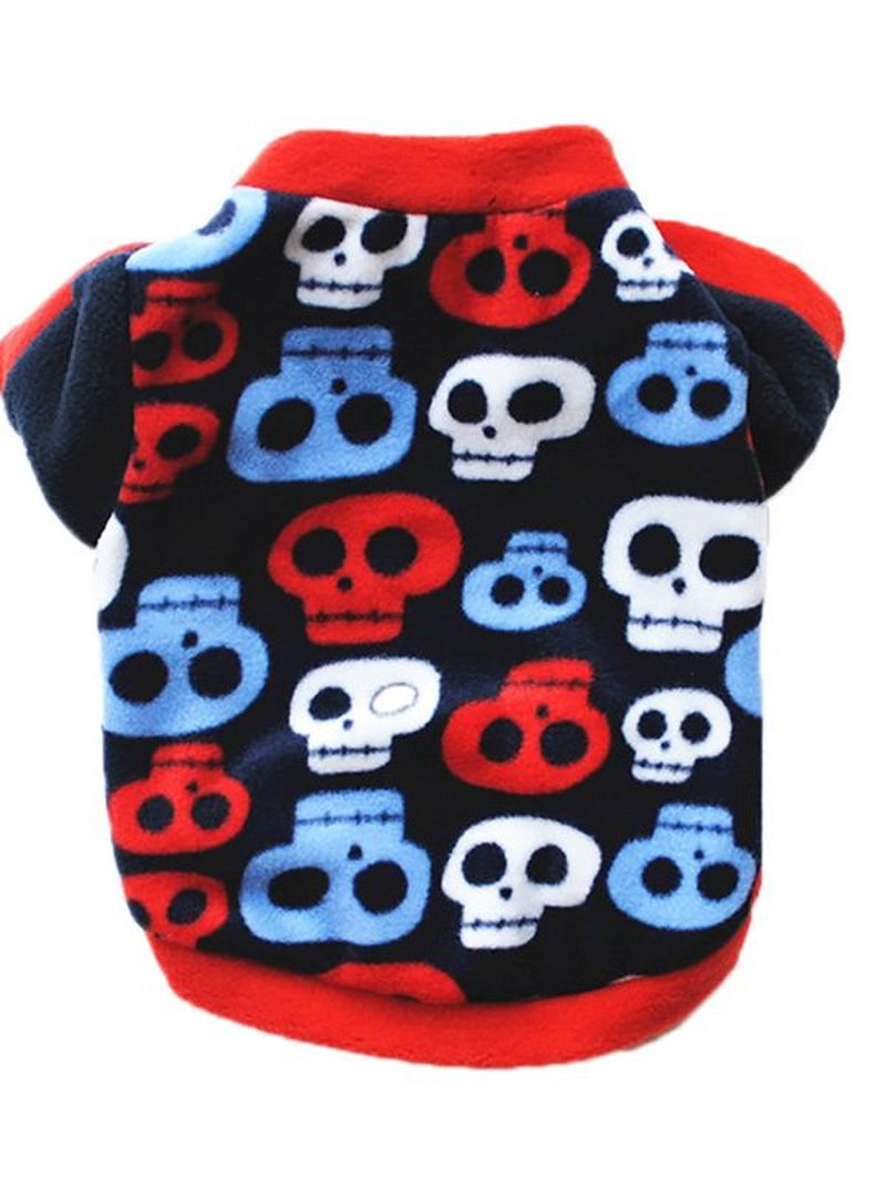 Small Pet Dog Fleece Vest Warm Shirt Coat Puppy Sweater Winter Apparel Clothes Animals & Pet Supplies > Pet Supplies > Dog Supplies > Dog Apparel Malory M Skull 