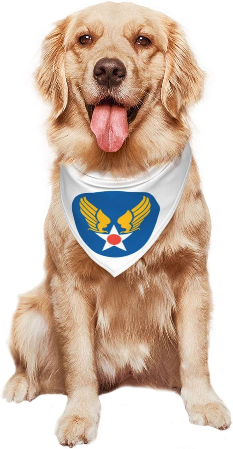 POOEDSO US Army Air Corps Hap Arnold Wings Dog Scarf Triangular Adjustable for Small Medium Large Cats Dogs Decoration Handkerchiefs Pet Birthday Party Gifts Animals & Pet Supplies > Pet Supplies > Dog Supplies > Dog Apparel POOEDSO   