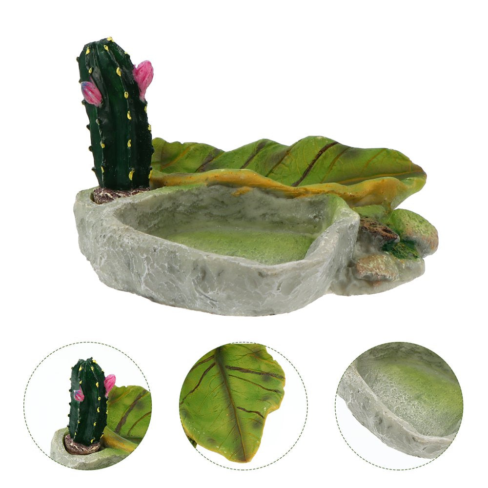 Reptile Dish Bowl Tank Feeder Pet Gecko Resin Food Amphibians Mealworms Worm Water Drinking Tortoise Decor Pets Feeding Animals & Pet Supplies > Pet Supplies > Reptile & Amphibian Supplies > Reptile & Amphibian Food HOMEMAXS   