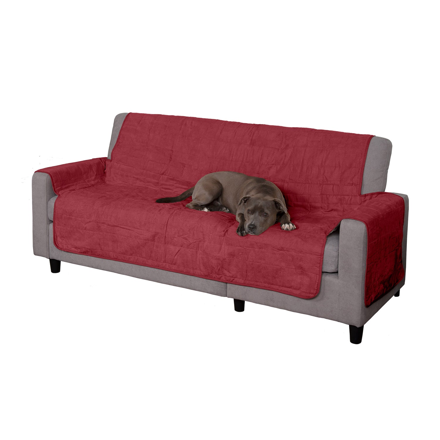 Furhaven Pet Furniture Cover | Suede Furniture Cover Protector for Dogs & Cats, Clay, Loveseat Animals & Pet Supplies > Pet Supplies > Cat Supplies > Cat Furniture FurHaven Pet Products Sofa Red 