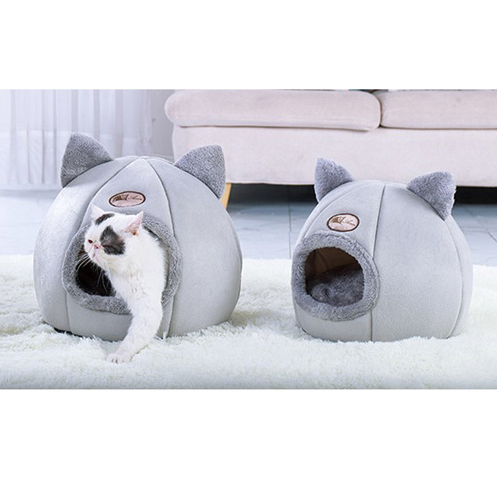 Pet Tent Cave Bed Self-Warming 2-In-1 Cat Hut with Removable Washable Cushion, Comfortable Small Animals Sleeping Bed for Cats/Small Dogs Animals & Pet Supplies > Pet Supplies > Cat Supplies > Cat Beds CACAGOO   