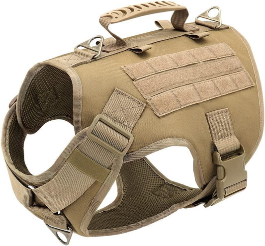 SXNBH Dog Harness Pet Military Training Dog Vest Shepherd Dog Harness Molle Vest for Medium Large Dogs ( Color : E , Size : M ) Animals & Pet Supplies > Pet Supplies > Dog Supplies > Dog Apparel chuju E Medium 