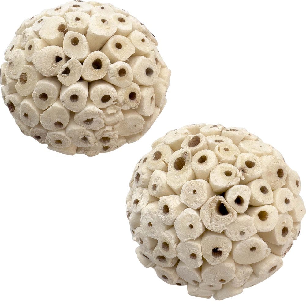 5109 Pk3 Mega 4 Inch Sola Ball M&M Bird Toys - Three Huge Natural Shredding Foraging Bird Toys Animals & Pet Supplies > Pet Supplies > Bird Supplies > Bird Toys M&M Bird Toys 2.4 inch Ball 2 