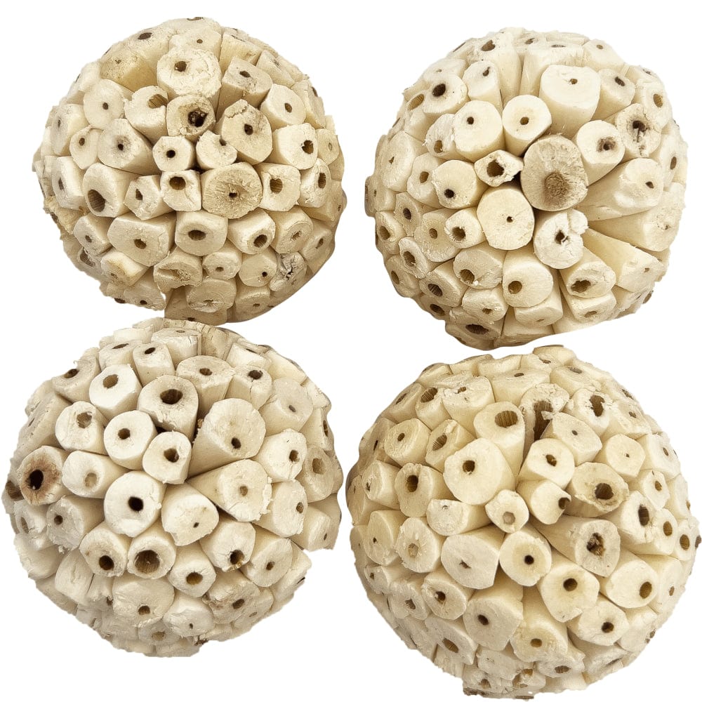 5109 Pk3 Mega 4 Inch Sola Ball M&M Bird Toys - Three Huge Natural Shredding Foraging Bird Toys Animals & Pet Supplies > Pet Supplies > Bird Supplies > Bird Toys M&M Bird Toys 2.4 inch Ball 4 