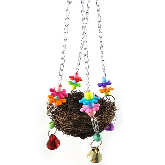 Papaba Parrot Toy,Pet Parrot Toy Nest Bird Climb Chew Swing Cage Hanging Cockatiel Parakeet Animals & Pet Supplies > Pet Supplies > Bird Supplies > Bird Toys Papaba   