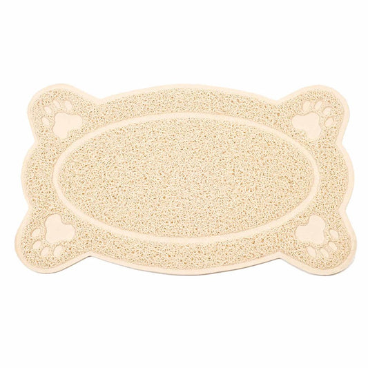 Cat Litter Pads Cat Litter Mat Kitty Litter Trappings Mat for Litter Boxes Kitty Litter Mat to Trap Mess Scatter Control Washable Indoor Pet Rug and Carpet Pets Plastic Beige Animals & Pet Supplies > Pet Supplies > Cat Supplies > Cat Litter Box Mats GNEIKDEING One Size Beige 