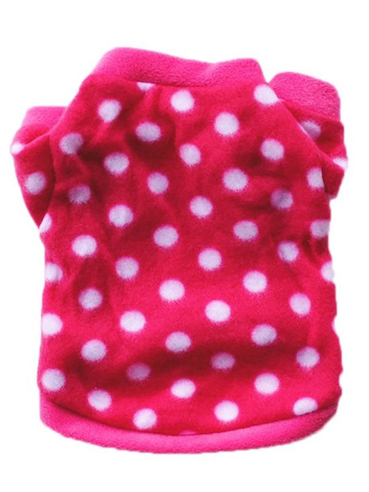 Small Pet Dog Fleece Vest Warm Shirt Coat Puppy Sweater Winter Apparel Clothes Animals & Pet Supplies > Pet Supplies > Dog Supplies > Dog Apparel Malory M Pink 