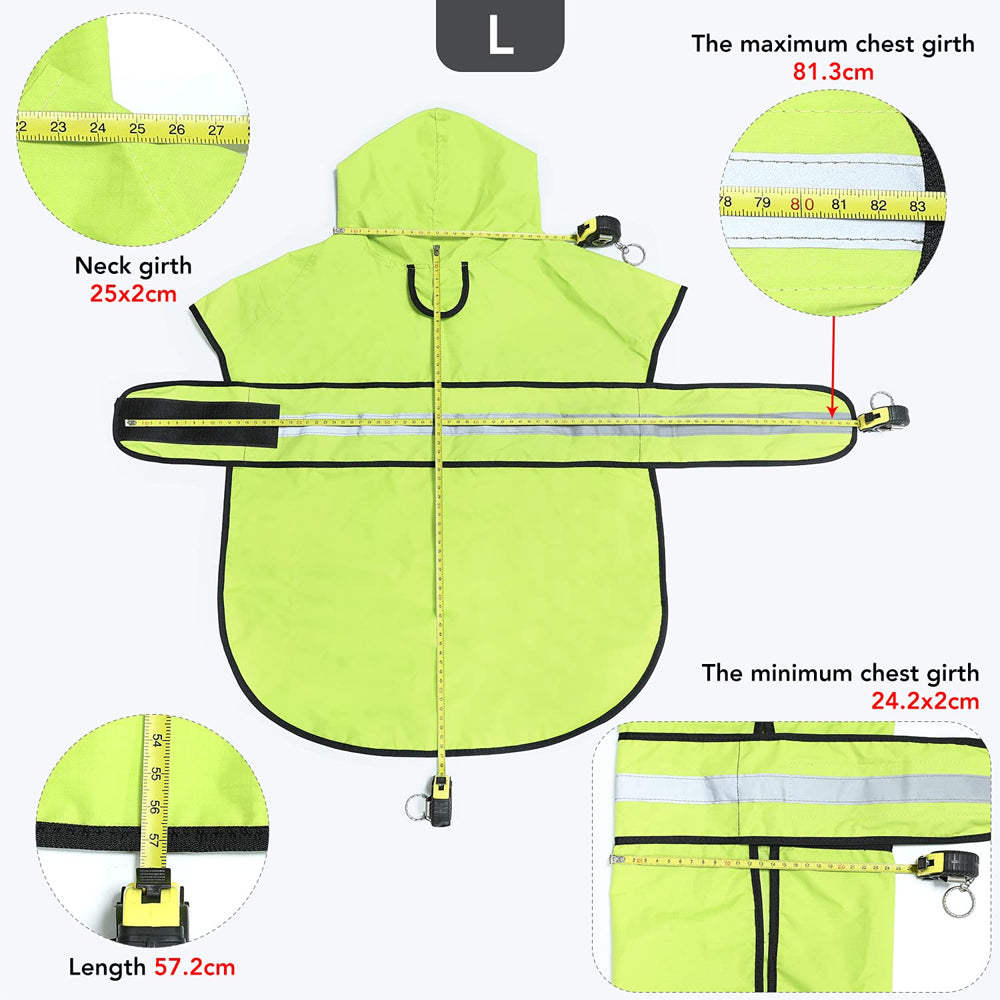 Bseen Dog Raincoat Hooded - Waterproof Reflective Pet Rain Jacket (Green, Large) Animals & Pet Supplies > Pet Supplies > Dog Supplies > Dog Apparel Dongguan Bison Sports Articles Co. Ltd.   