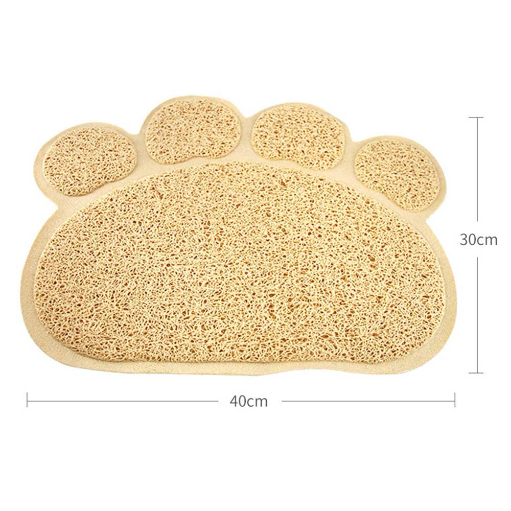 Cats Litter Trapping Mats Pads 30*40Cm Pvc Elastic Fiber Mats for Cats Litter Boxes Animals & Pet Supplies > Pet Supplies > Cat Supplies > Cat Litter Box Mats CN Beige  