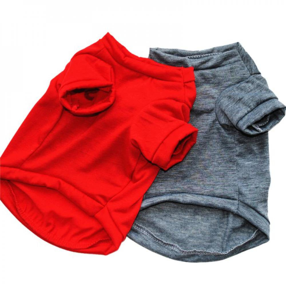 Sale Promotion!Pet Puppy Summer Vest Small Dog Cat Dogs Clothing Cotton T Shirt Apparel Clothes Dog Shirt Pet Clothing Red L Animals & Pet Supplies > Pet Supplies > Cat Supplies > Cat Apparel Popvcly   